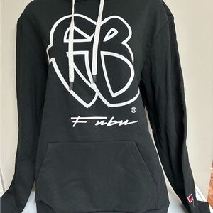 FUBU Black Hoodie with White Logo